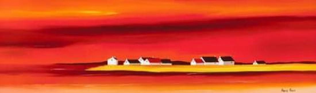 Sundown I Canvas Art - Hans Paus (8 x 24)