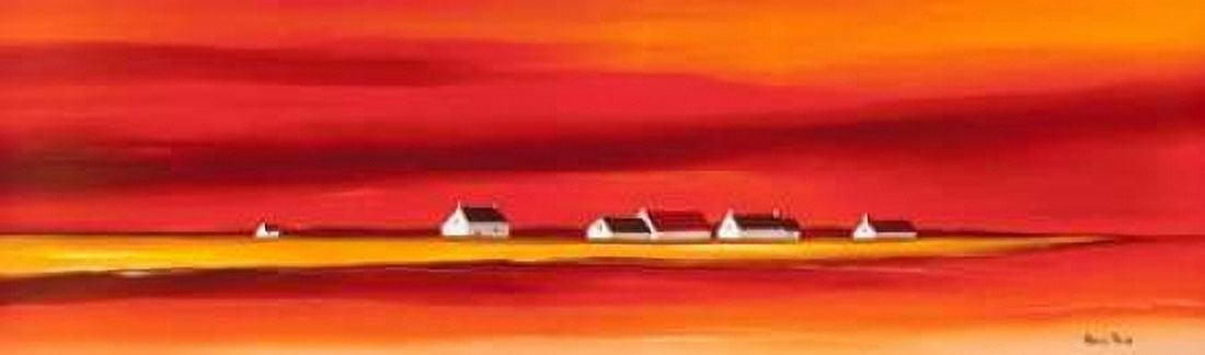 Sundown II Canvas Art - Hans Paus (8 x 24)
