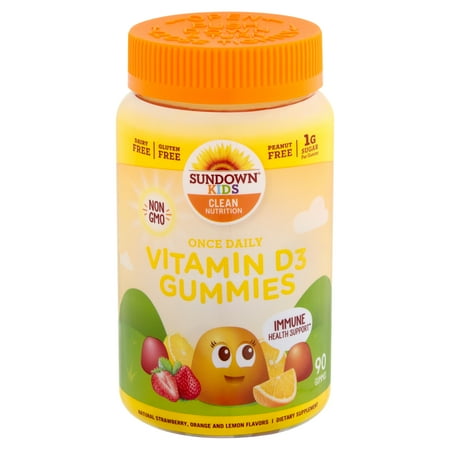Sundown Kids Vitamin D3 Gummies Dietary Supplement, 90 count