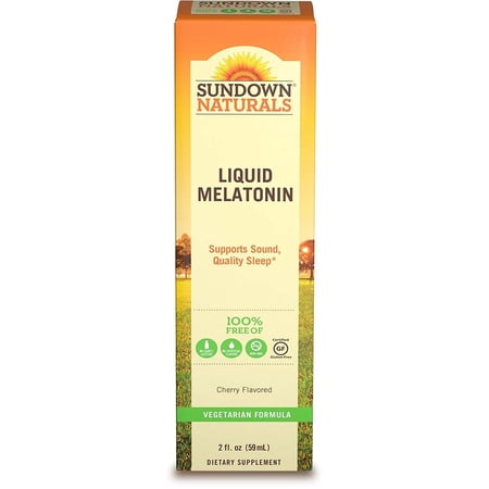 Sundown Melatonin Fast Nighttime Sleep Aid & Cherry Flavor, 2 Oz