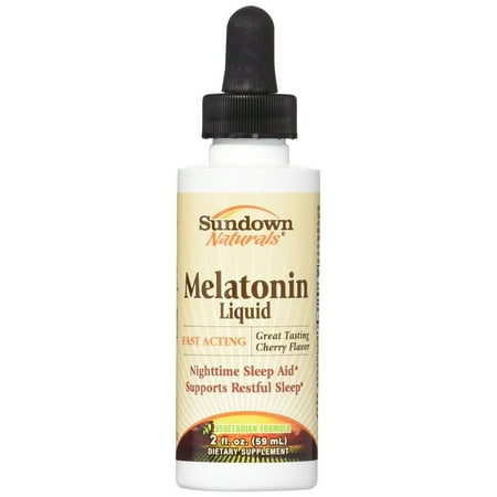 Sundown Melatonin Liquid Cherry Flavor 2 oz Each