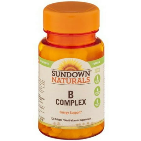 Sundown Naturals B-Complex, Tablets 100 ea (Pack of 2)