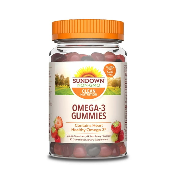 Sundown Naturals® Fish Oil Omega 3 with Vitamin D3, 50 Gummies