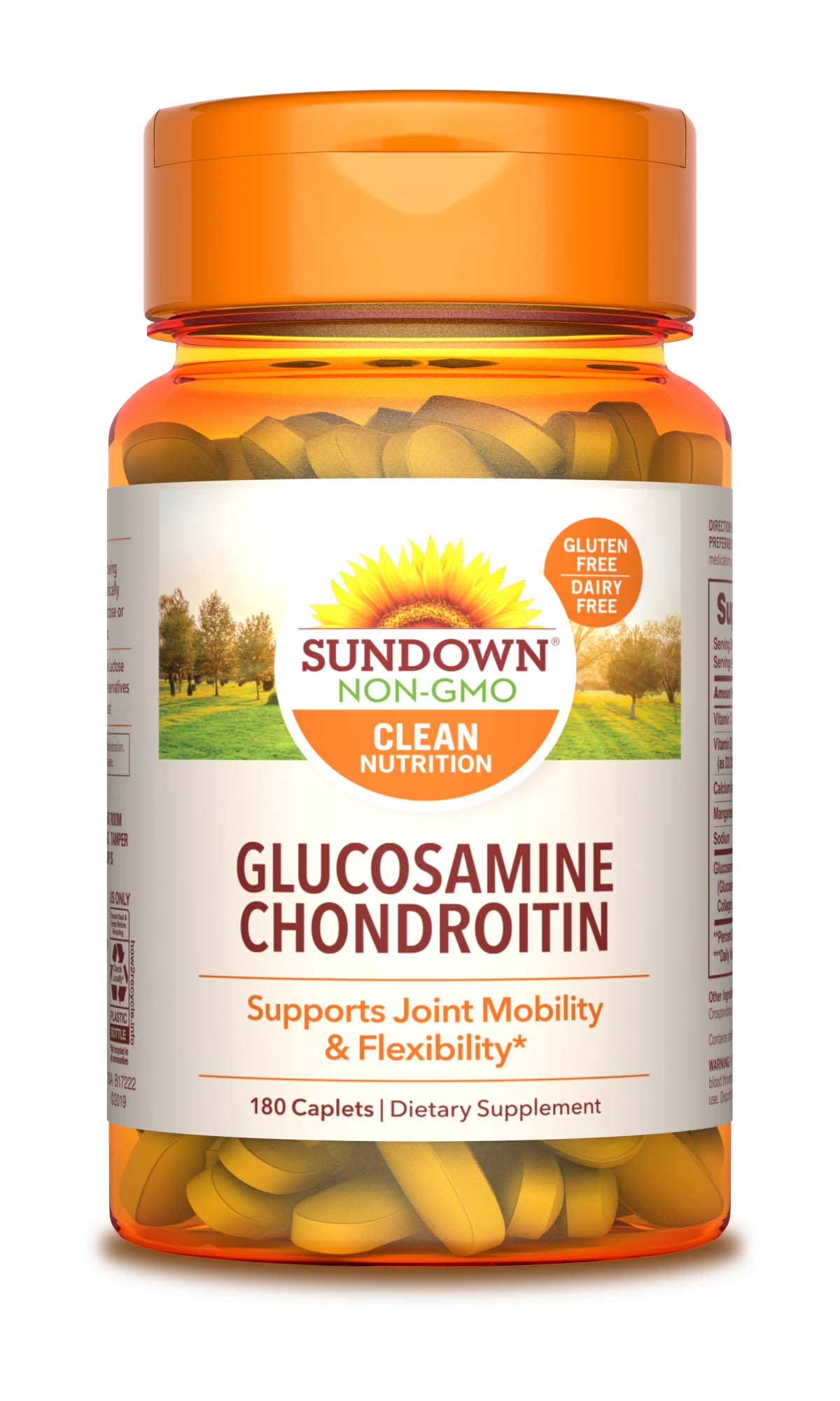 Sundown Naturals Glucosamine Supplements, Caplets, 180 Count - image 1 of 5
