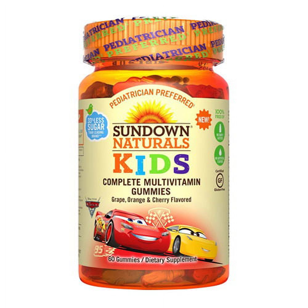 Sundown Naturals Kids Disney Cars Multivitamin Gummies, 60 Ea - Walmart.com