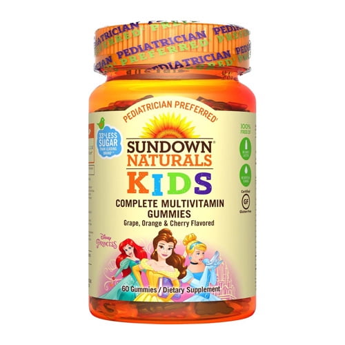 Sundown Naturals Kids Disney Princess Multivitamin Gummies, 60 Ea, 2 Pack