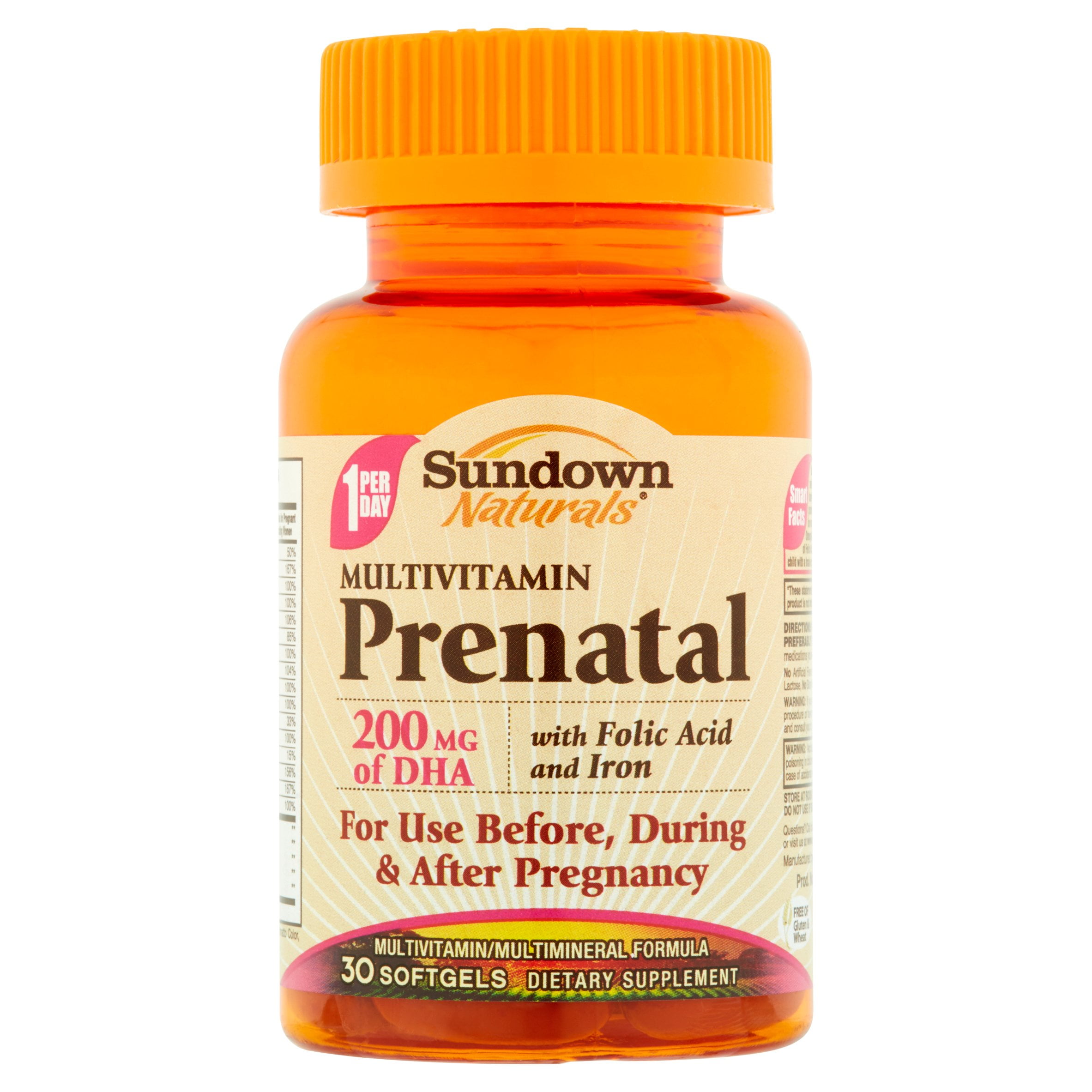Sundown Naturals Multivitamin Prenatal Softgels, 30 count