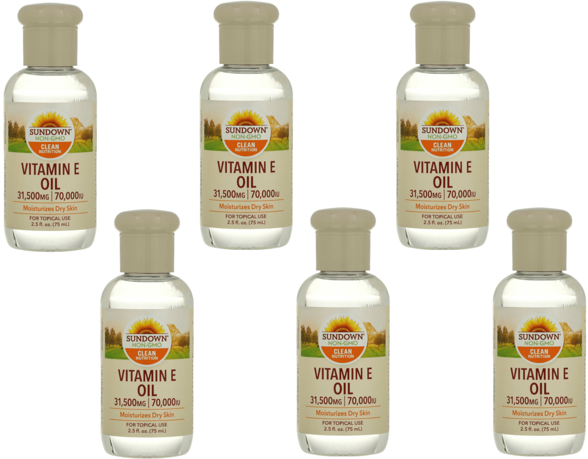 Sundown Naturals Pure Vitamin E Oil, 70,000 Iu For Skin 2.5 Oz, 6