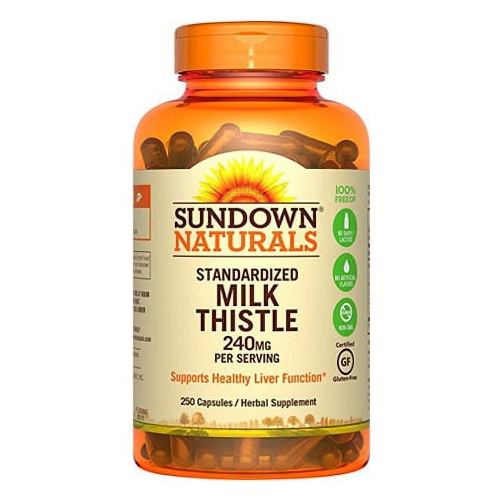 Sundown Naturals Standardized Milk Thistle 240 Mg Capsules 250 ea