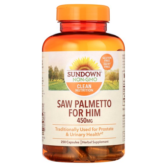 Sundown Saw Palmetto Supplement, Supports Mens Health, 250 Capsules