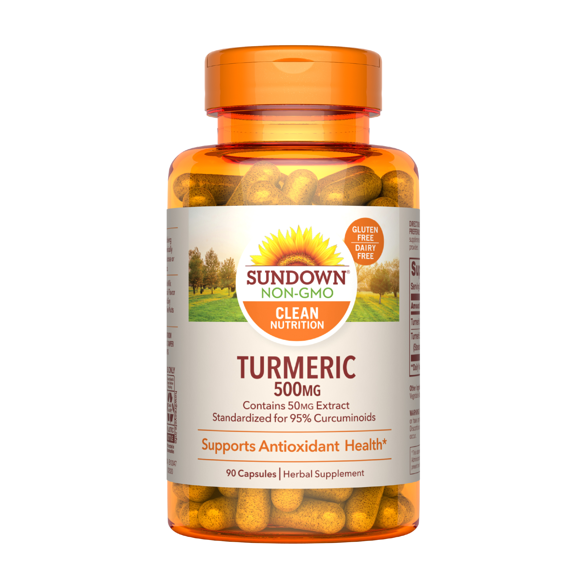 Sundown Turmeric Supplement, 500 mg, Supports Antioxidant Health, 90