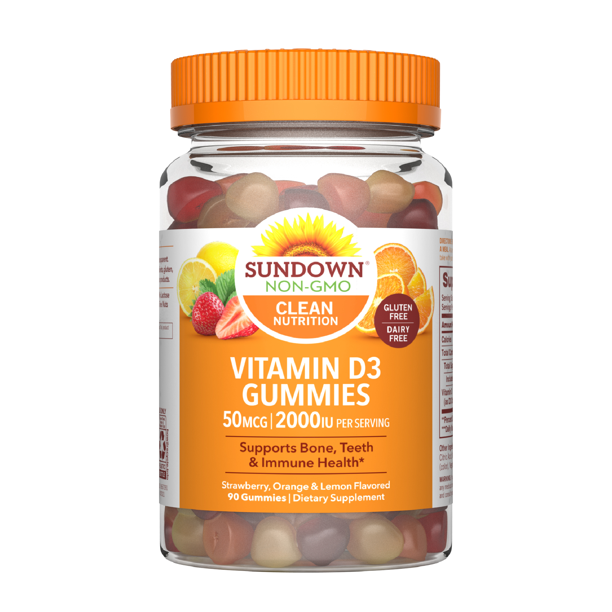 Sundown Vitamin D3 Gummies, Supports Bone, Teeth, and Immune Health