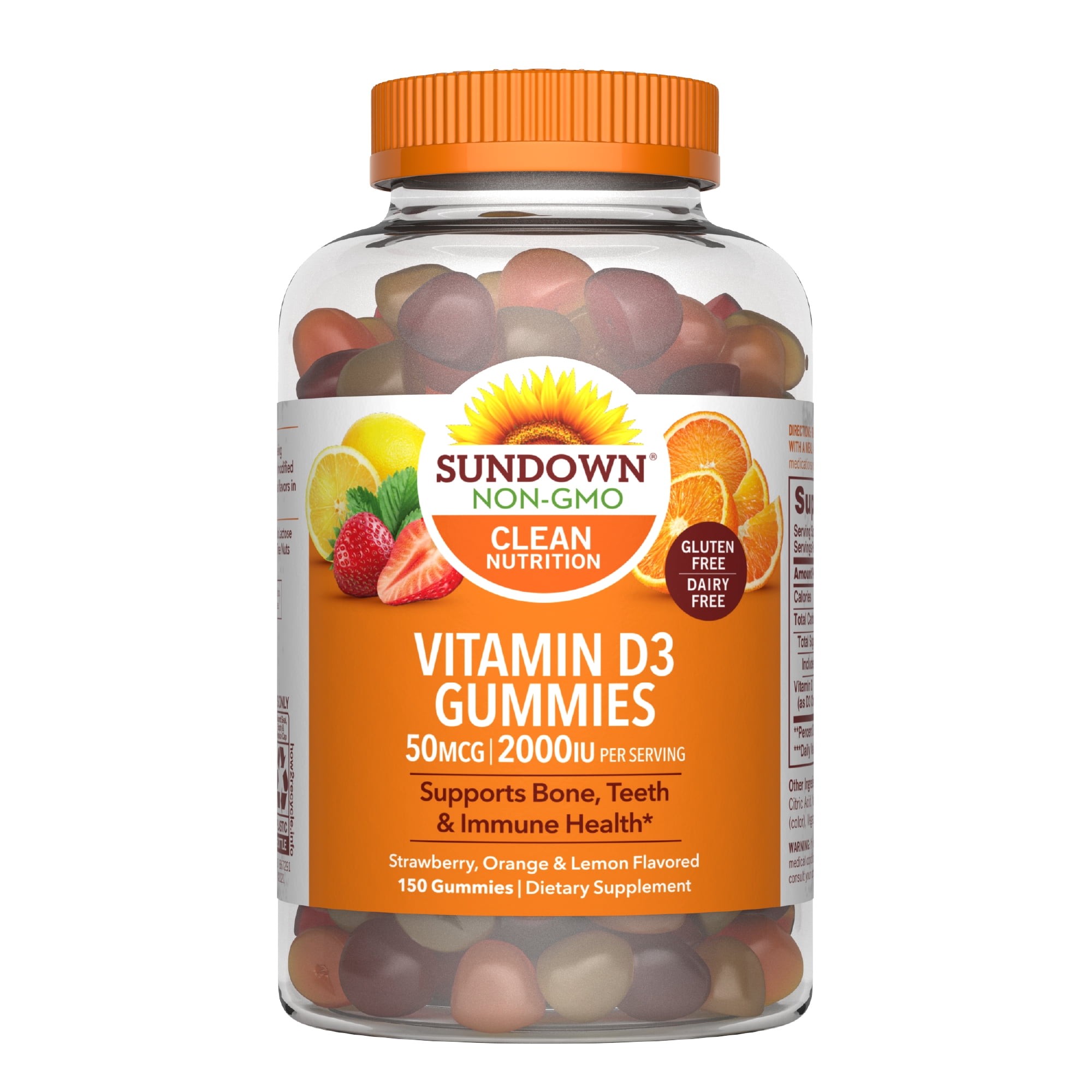 Sundown Vitamin D3 Gummies, Supports Bone, Teeth, and Immune Health
