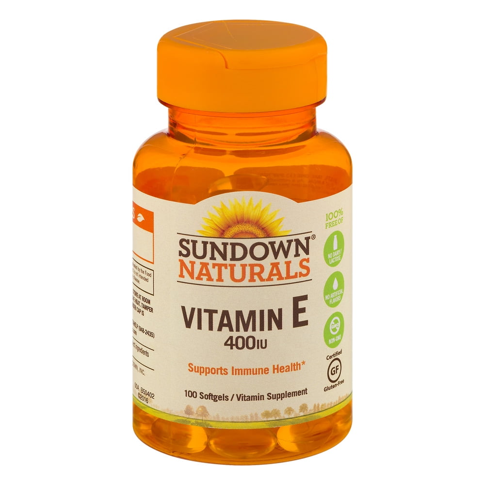Sundown Vitamin E 400 IU Softgels, 100 Count