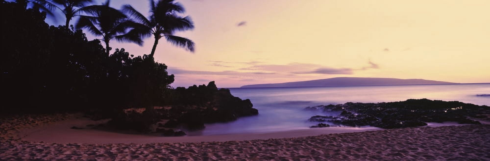 Sundown on North Shore Oahu Hawaii USA Canvas Art - Panoramic Images (27 x 9)