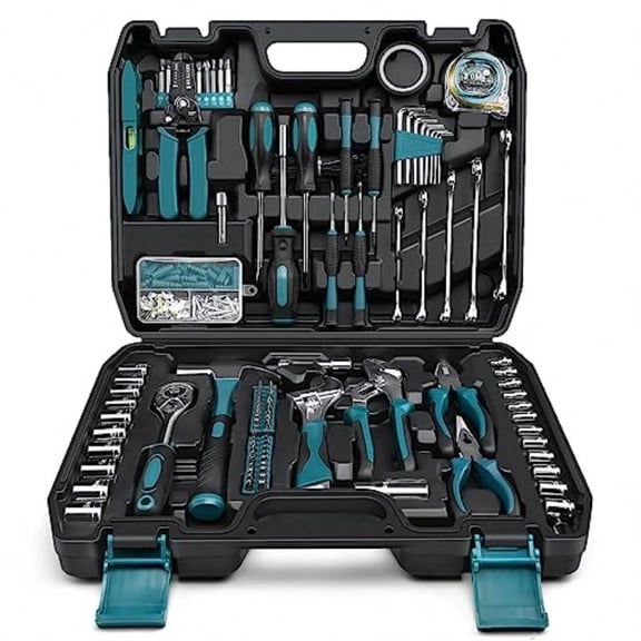 Sundpey Home Tool Kit 281-PCs - Portable Complete Basic Repair General Hand Tool Sets for Men Women - Full Tool Set with Socket Wrench Set Screwdriver Set Metric Hex Key Pliers Tool Box Case