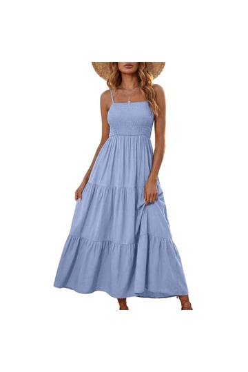 Light Blue Long Maxi Dresses for Women