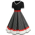 Sundresses For Women, Women Casual Polka Dot Short Sleeve 1950s