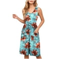 thumbnail image 1 of Sundresses for Women 2025 Floral Printed Mini Beach Dress Swing A-Line Sundress Relaxed Fit Dresses Dressy Causal Sun-Dress Bussiness Work Office Dressess, 1 of 7