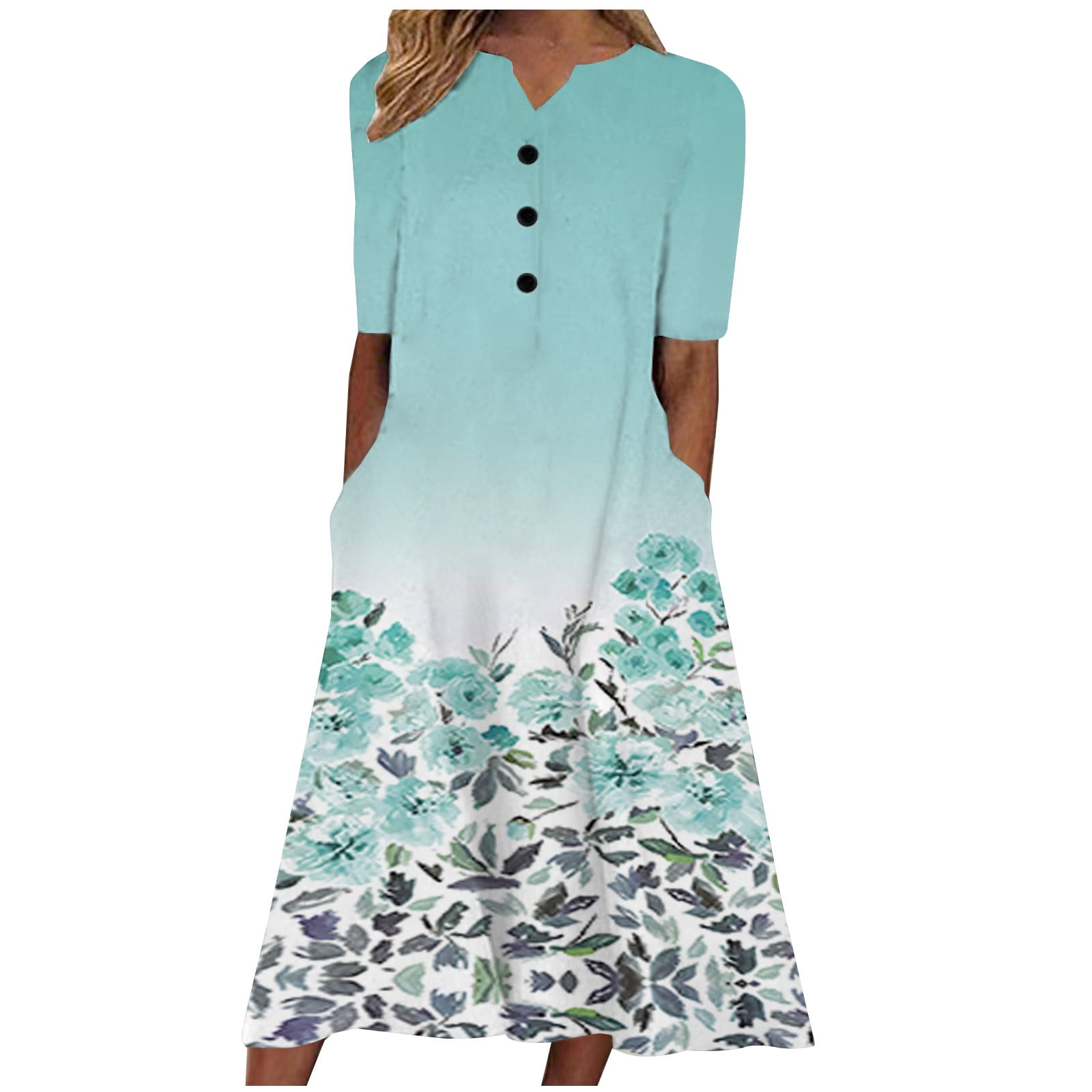 Women's Floral Print Wrap Maxi Dress – Sleeveless A-Line Dress For Summer, Business Casual, Black - View #8