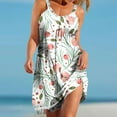 thumbnail image 1 of Sundresses for Women Casual Summer - Beach Dresses for Women Casual Summer Butterfly Floral Print Tank Sleeveless Dress Sling Loose Short Mini Sundress, 1 of 5