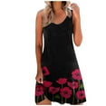thumbnail image 1 of Sundresses for Women Casual Summer - Beach Dresses for Women Casual Summer Sleeveless Sundress Knee Length Midi Dress Boho Floral Vacation Tank Dress, 1 of 7