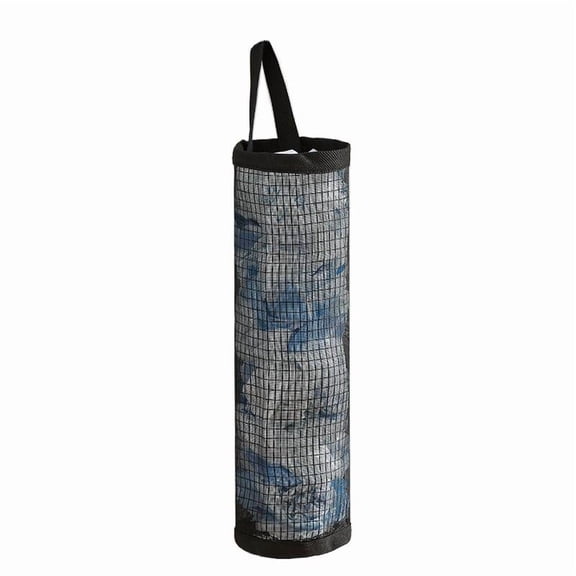 Sundries Bag Storage Wall Mount Mesh Plastic Bags Dispenser Hanging Reused Bag.