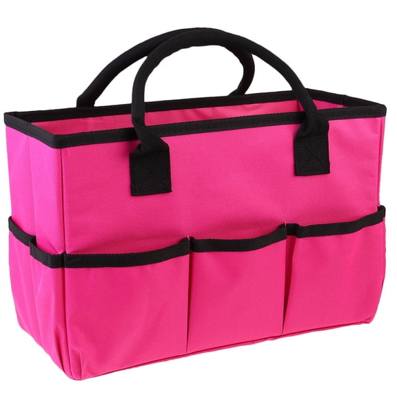 UKCOCO Durable Pink Storage Bag for Books Magazines Cosmetic and Garden Pruning Tools Use