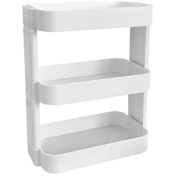 Sundries Shelf Desk Organizer Storage for Bedroom 3-tier Tray Desktop White Student Office