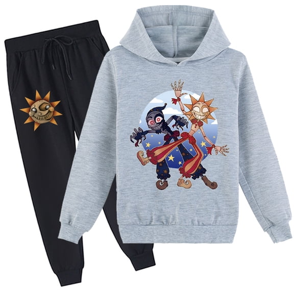 Sundrop Moondrop Graphic Sweatshirts and Sweatpants Set-Boys Girls Pullover Hooded Tracksuit 2 Piece Outfits