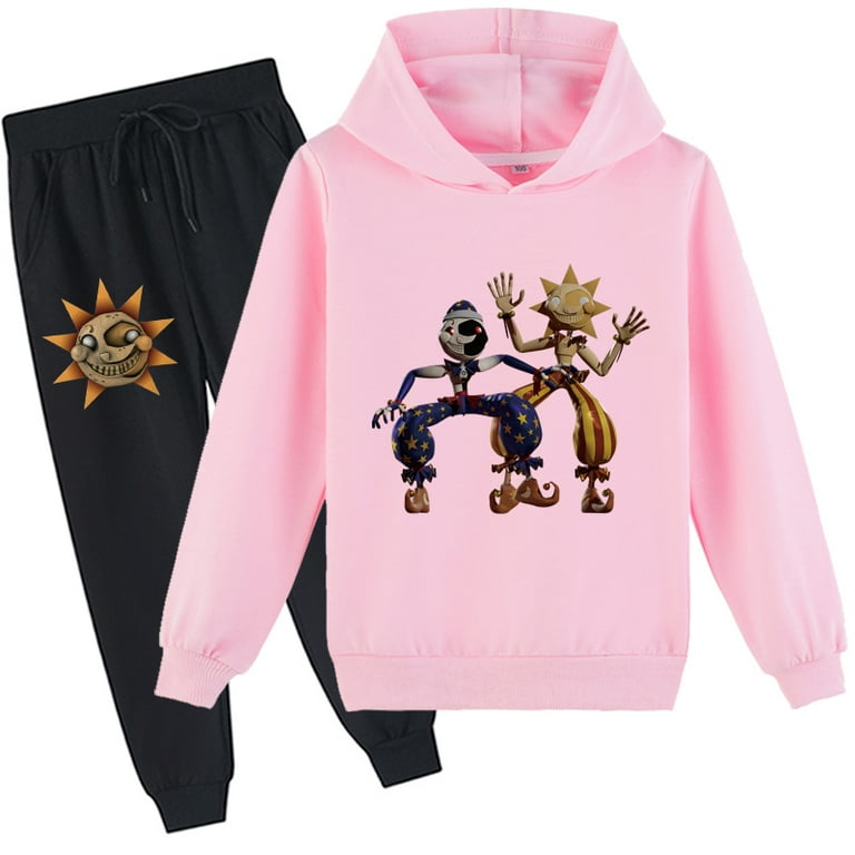 Sundrop and Moondrop Hoodies with Jogger Pants Set Graphic