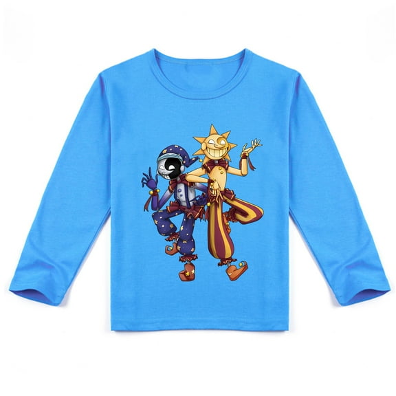 Sundrop and Moondrop Kids' Long Sleeve T-shirt, Breathable Fabric and Adorable Print, Autumn Staple