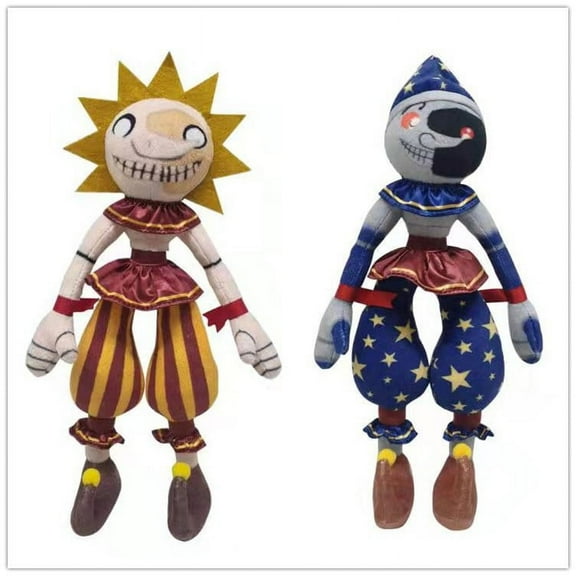Sundrop-Moondrop Plush 2-Pack (11 Inch), FANF Sun-Moon Stuffed Animal Dolls, Pirate-Themed Anime Plushies, Soft Plush Toy Gift for Kids & Fans