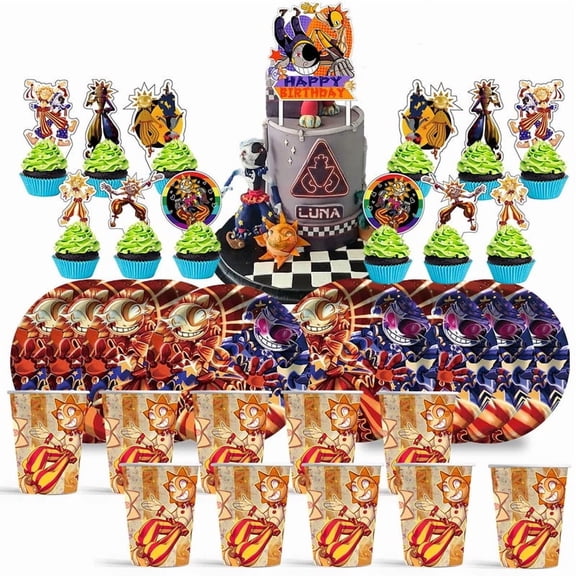 Sundrop boss Birthday Cups Party Supplies Plates Decorations Cake Topper Decor