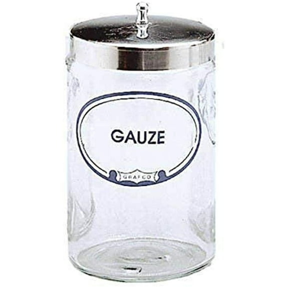 Sundry Jar (Glass "Cotton" Jar with Cover) - 1 Each / Each