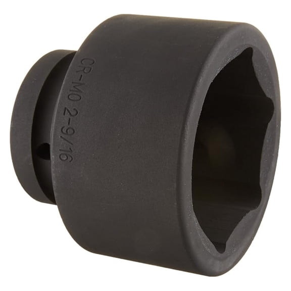 Sunex 1 Inch Drive Impact Socket - 2-9/16 Inch - 6 Point - CR-MO Alloy Steel - Heavy Duty Socket for Automotive Repair & Mechanics
