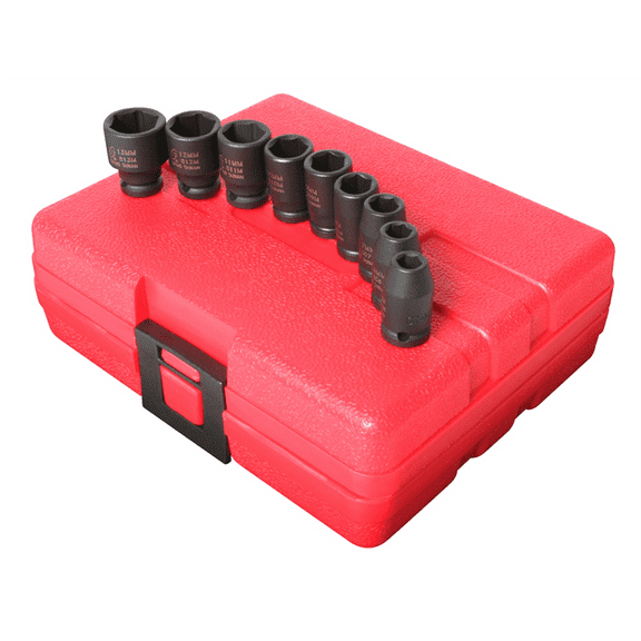 Sunex 1809 9-Piece 1/4" Drive Standard Metric Impact Socket Set
