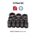 thumbnail image 1 of Sunex 12 Piece Magnetic Metric Impact Socket Set with Heavy Duty Blow Mold Case, 1 of 2