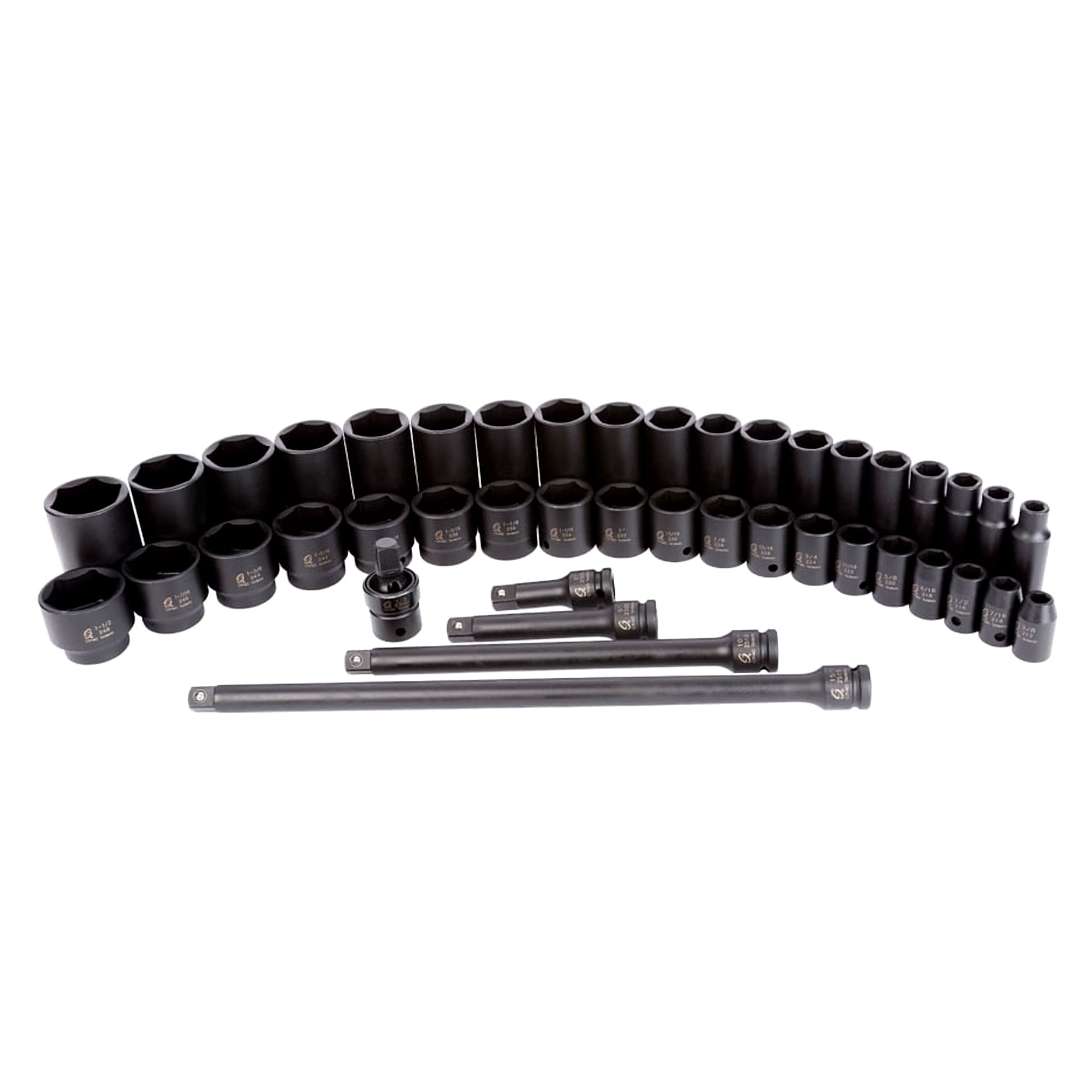 Sunex 2568 43pc 1/2" Drive SAE Fractional Impact Socket Master Set