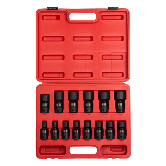 Sunex 2644 14pc 1/2" Drive SAE Fractional Universal Impact Socket Set