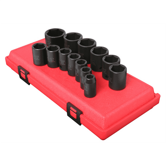 Sunex 2650 13pc 1/2" Dr 6-Point Standard Fractional SAE Impact Socket Set