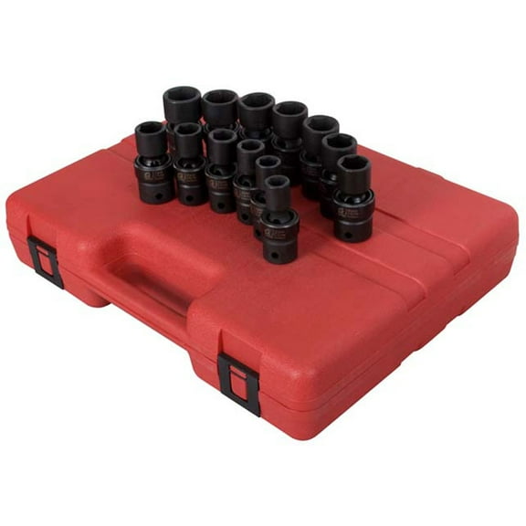 Sunex 2665 13 Piece 0.5 Inch Drive Metric Universal Impact Wrench Socket Set