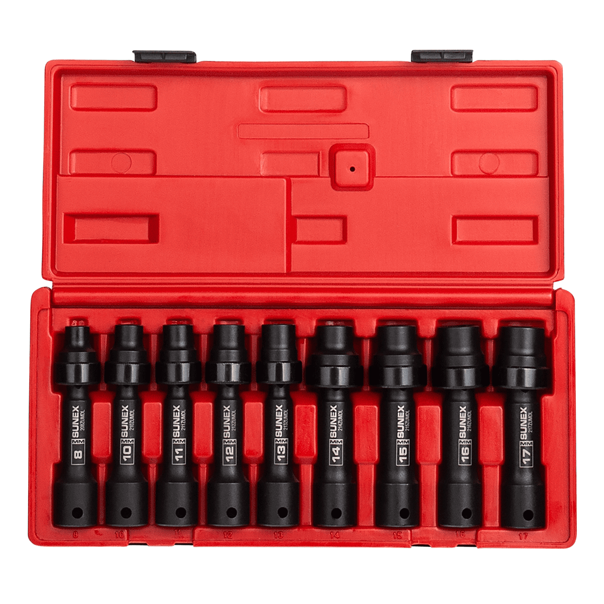 Sunex 2695 1/2 in. Drive 9 Piece Metric 12 Pt Driveline Socket Set