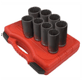 thumbnail image 1 of Sunex 2835 8-Piece 1/2" Drive Deep 12-Point Spindle Nut Impact Socket Set, 1 of 3