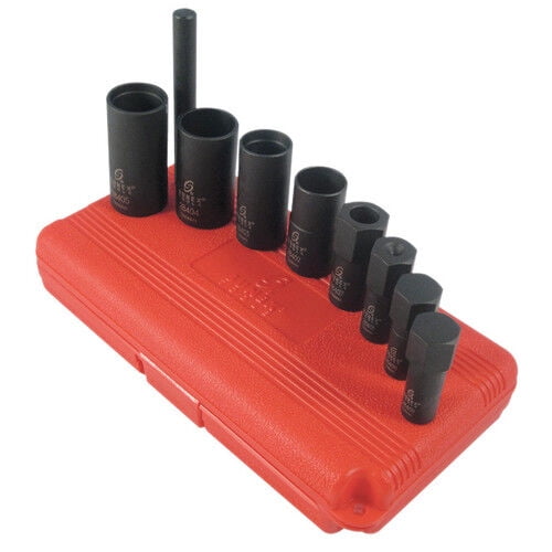 Sunex 2840 9-Piece 1/2 in. Drive Wheel Lock Removal Impact Socket Set