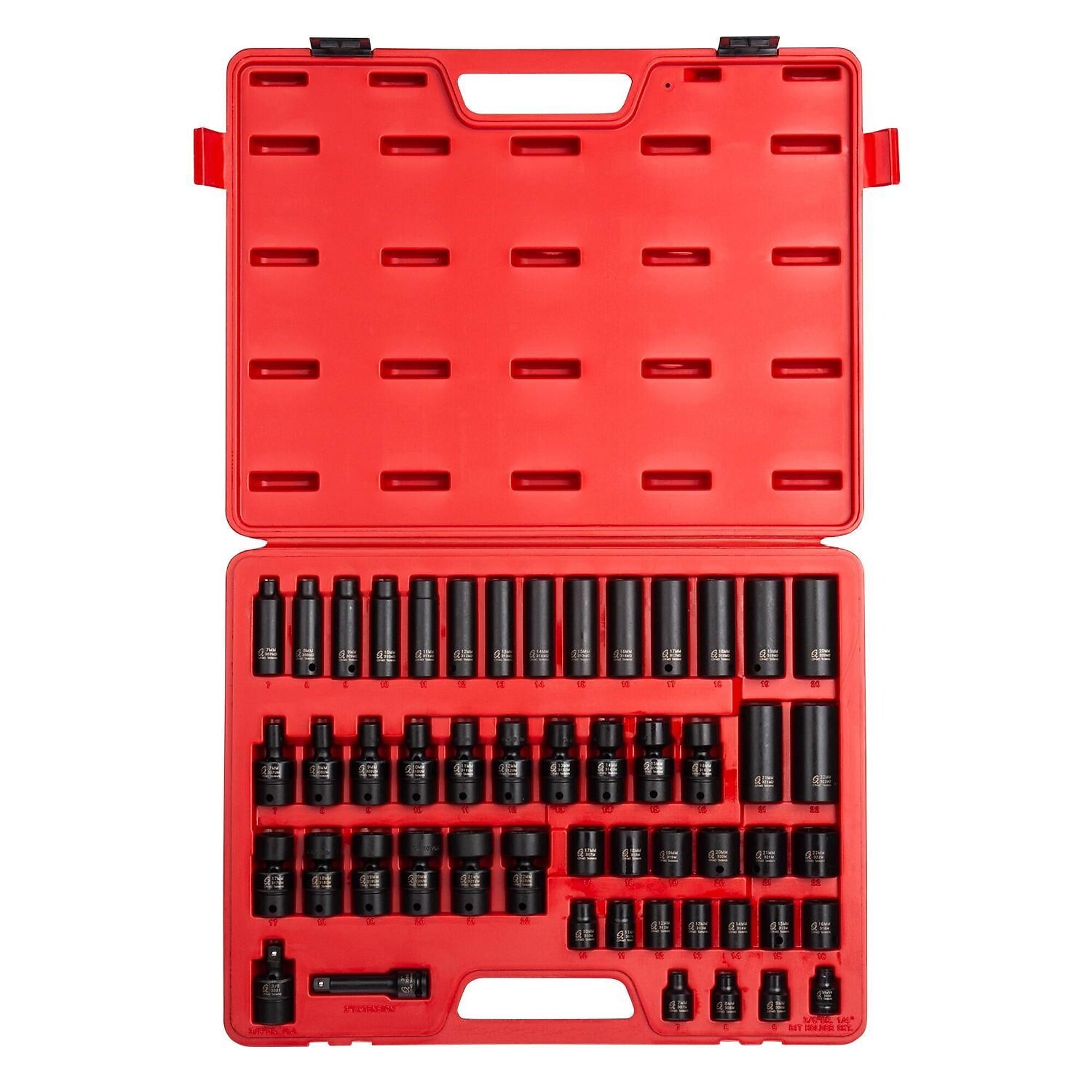 Sunex Tools 3351 3/8" Drive Metric Impact Socket Set, 51-Pieces