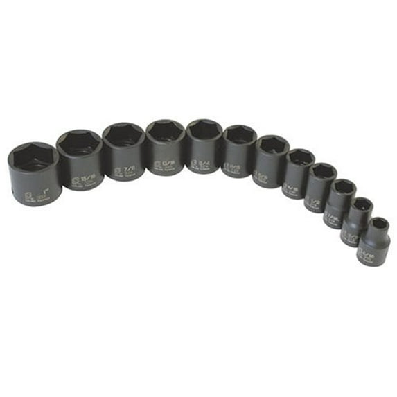 Sunex 3360 12pc 3/8" Dr 6-Point Standard Fractional SAE Socket Impact Set