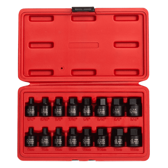 Sunex 3646 16 Pc. 3/8" Drive Stubby Impact Hex Driver Set