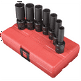 thumbnail image 1 of Sunex 3656 7 Pc. 3/8" Drive Deep Fract SAE Univ. Impact Socket Set, 1 of 3