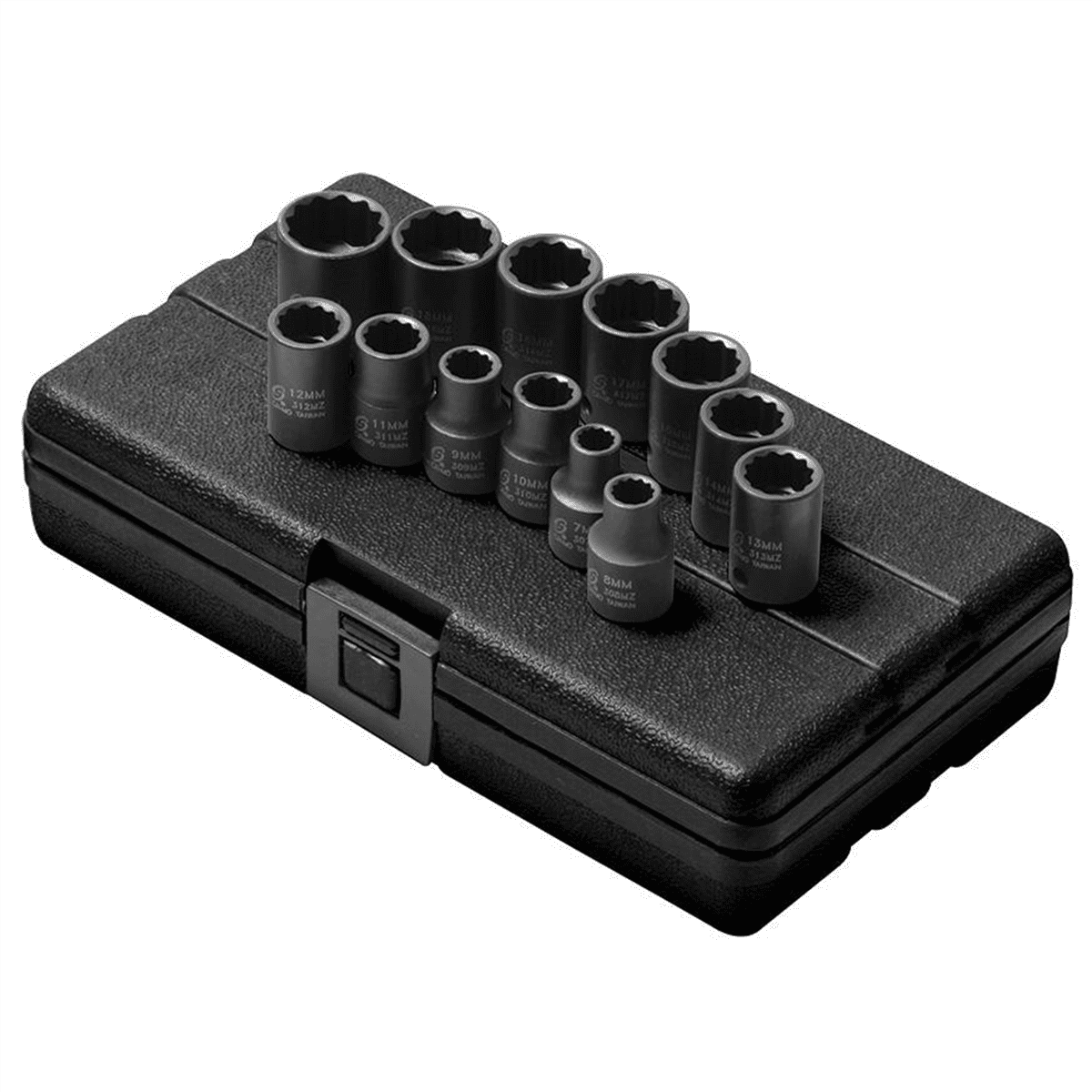 Sunex 3675 13 Pc. 3/8" Drive 12-Point Std Metric Impact Socket Set